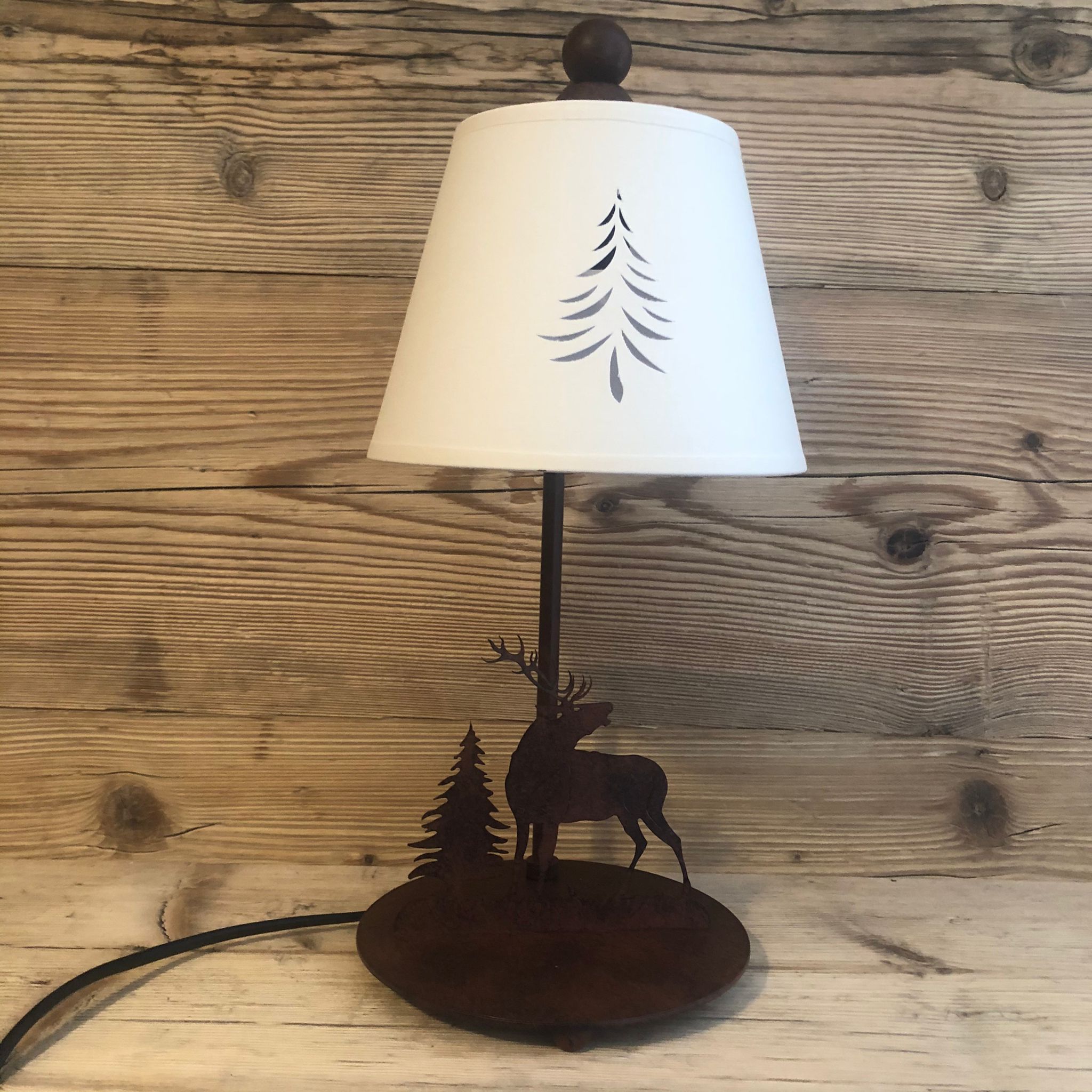 Lampada da comodino in cervo - Lampe de bedside Imprimée - Lampe de bedside  Abat-jour
